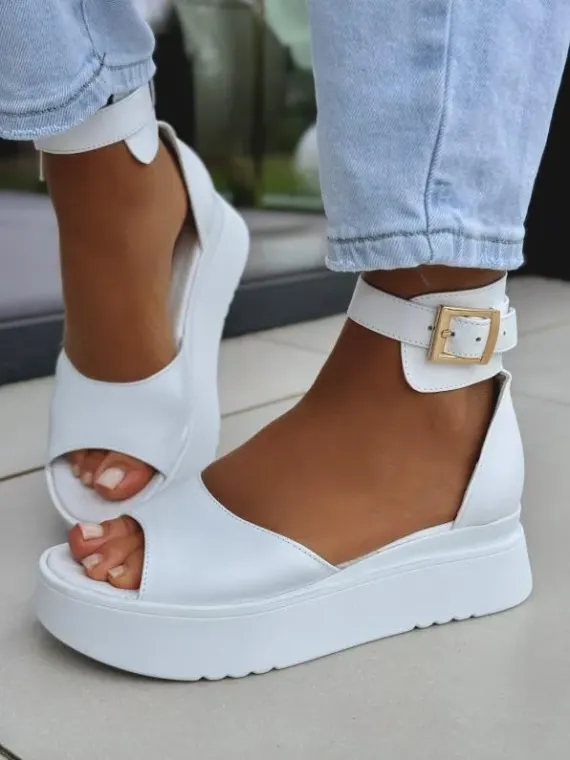 Sandały damskie OLEKSY ze skóry naturalnej Polskiej produkcji