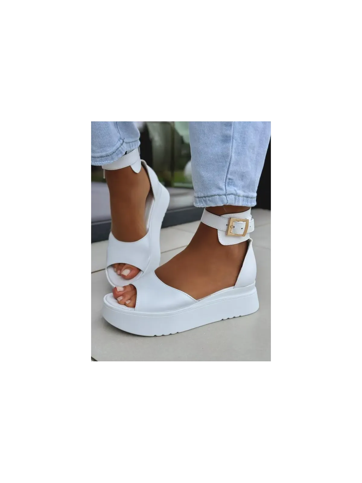 Sandały damskie OLEKSY ze skóry naturalnej Polskiej produkcji