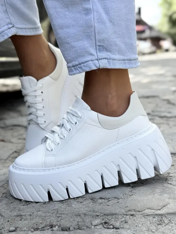 Sneakersy damskie OLEKSY ze skóry naturalnej Polskiej produkcji