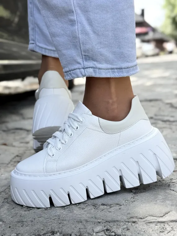 Sneakersy damskie OLEKSY ze skóry naturalnej Polskiej produkcji