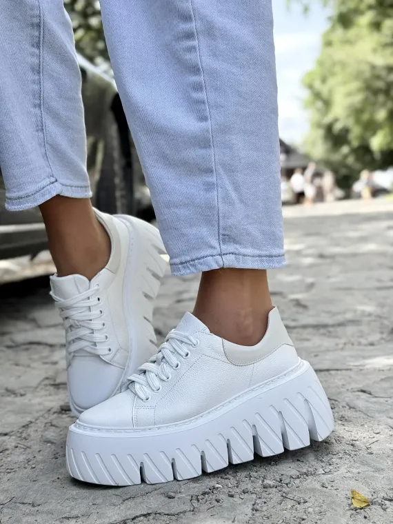 Sneakersy damskie OLEKSY ze skóry naturalnej Polskiej produkcji