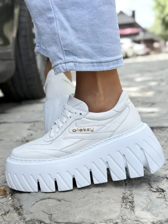 Sneakersy damskie OLEKSY ze skóry naturalnej Polskiej produkcji