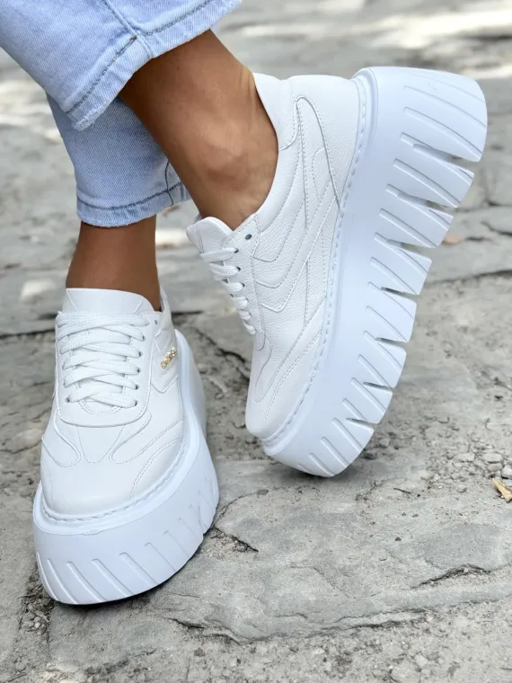 Sneakersy damskie OLEKSY ze skóry naturalnej Polskiej produkcji