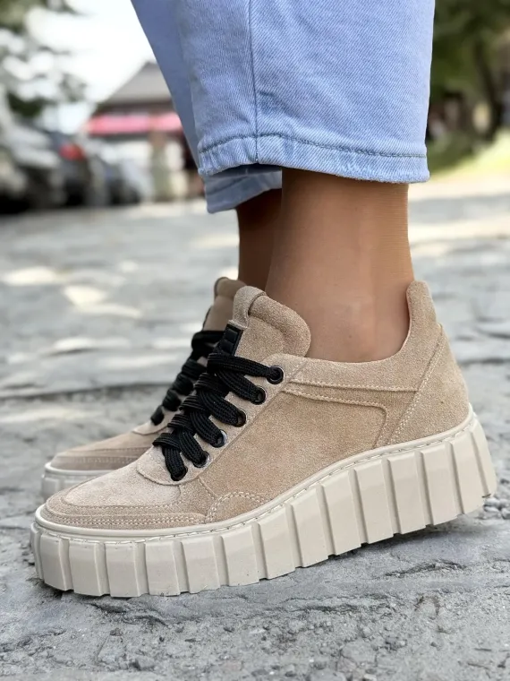Sneakersy damskie OLEKSY ze skóry naturalnej Polskiej produkcji