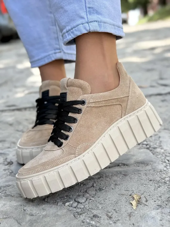 Sneakersy damskie OLEKSY ze skóry naturalnej Polskiej produkcji