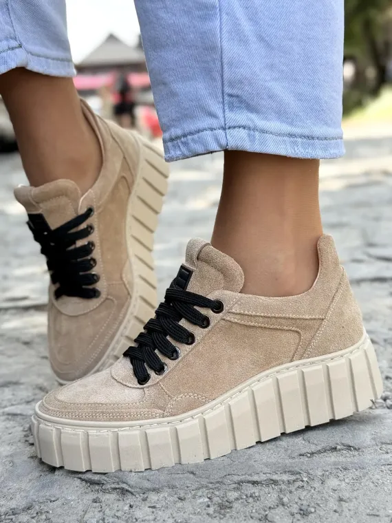 Sneakersy damskie OLEKSY ze skóry naturalnej Polskiej produkcji