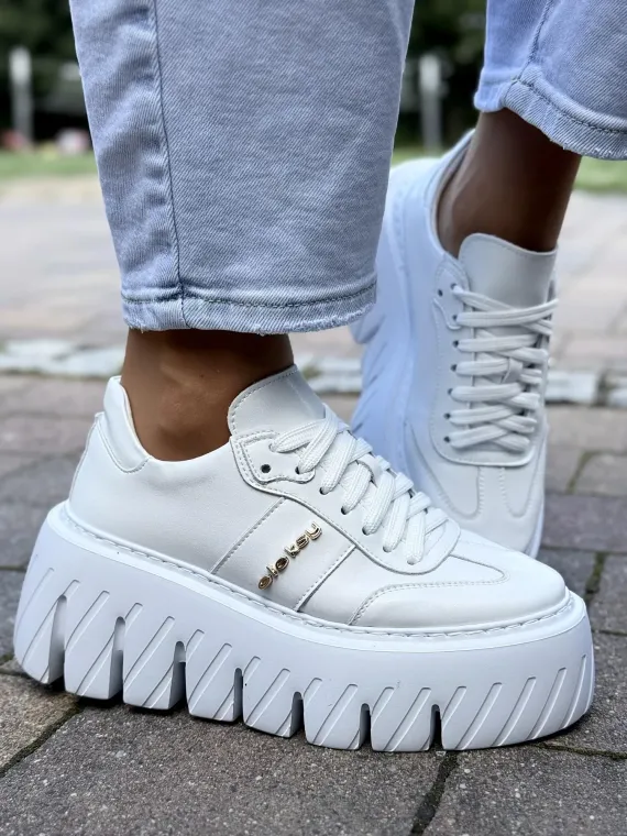 Sneakersy damskie OLEKSY ze skóry naturalnej Polskiej produkcji