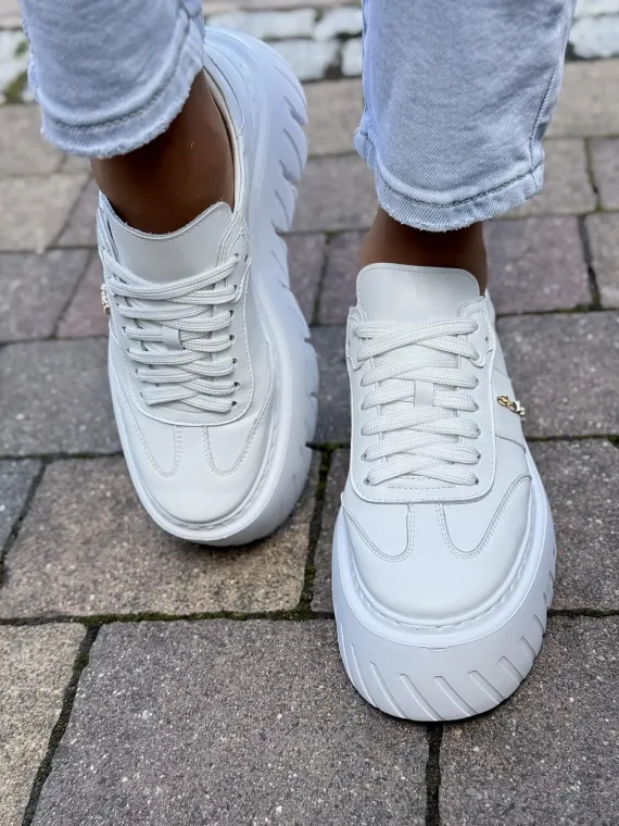 Sneakersy damskie OLEKSY ze skóry naturalnej Polskiej produkcji