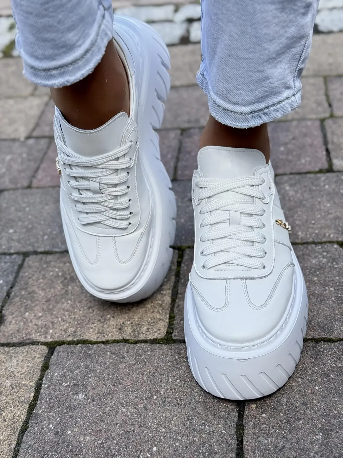 Sneakersy damskie OLEKSY ze skóry naturalnej Polskiej produkcji