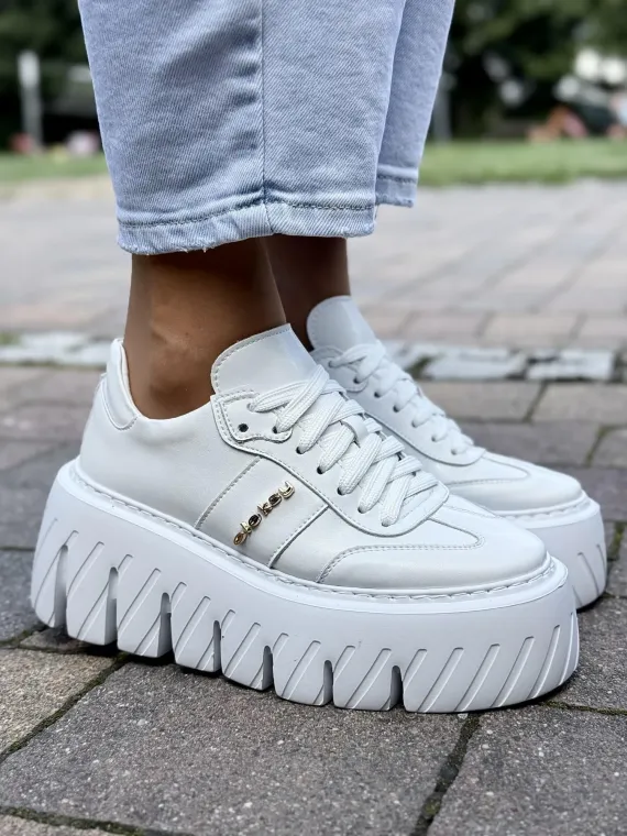 Sneakersy damskie OLEKSY ze skóry naturalnej Polskiej produkcji
