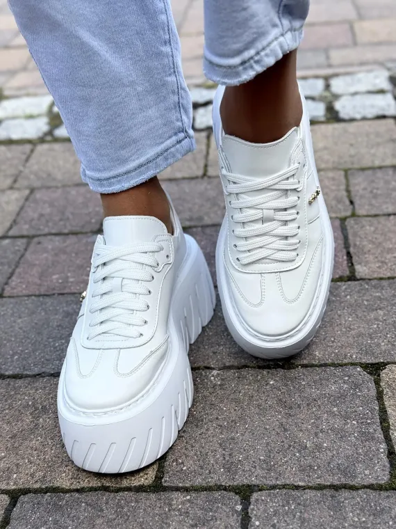 Sneakersy damskie OLEKSY ze skóry naturalnej Polskiej produkcji