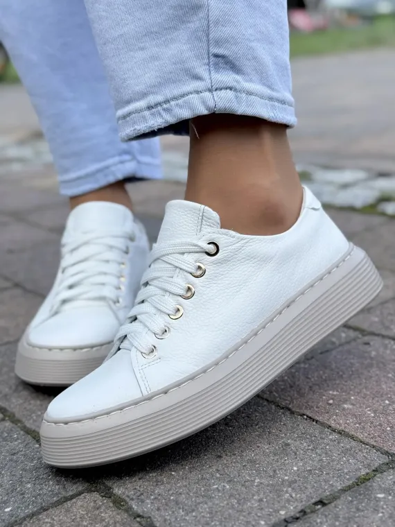 Sneakersy damskie OLEKSY ze skóry naturalnej Polskiej produkcji