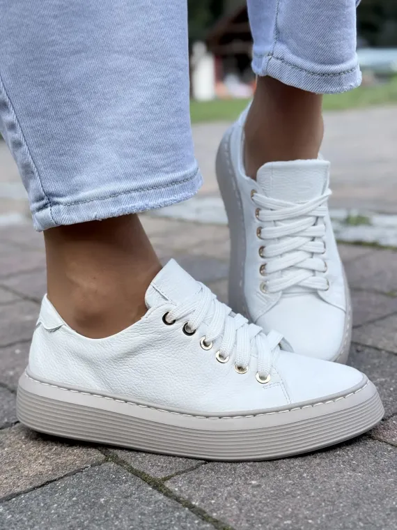 Sneakersy damskie OLEKSY ze skóry naturalnej Polskiej produkcji