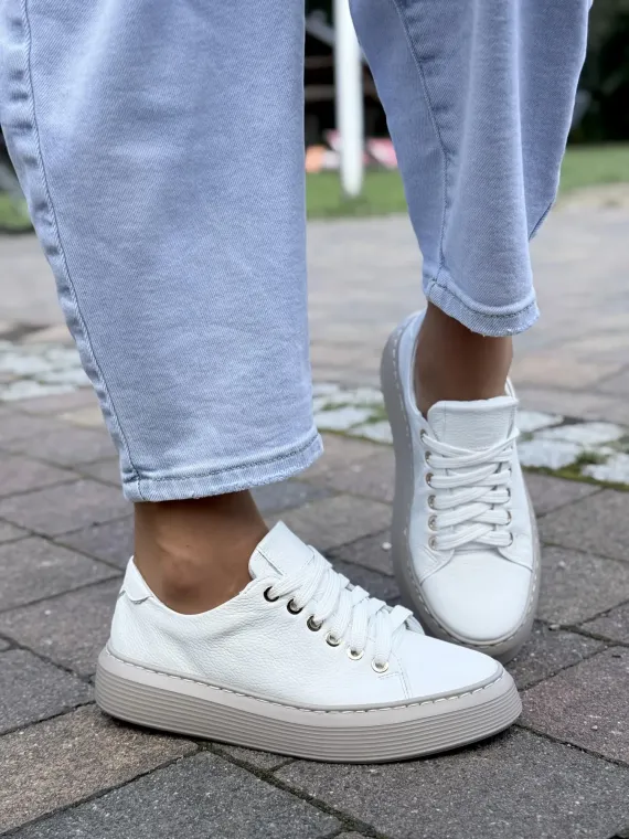 Sneakersy damskie OLEKSY ze skóry naturalnej Polskiej produkcji