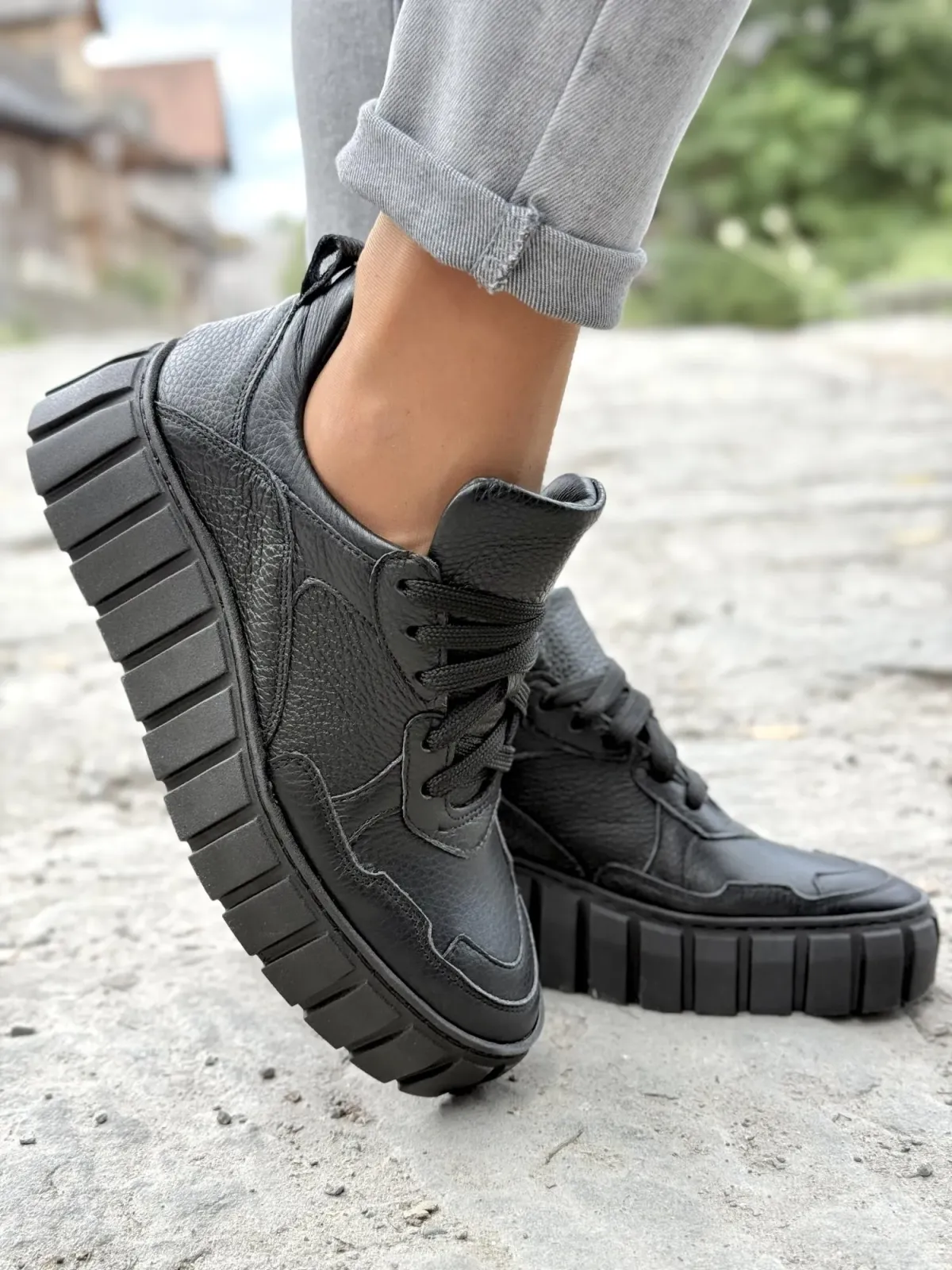 Sneakersy damskie OLEKSY ze skóry naturalnej Polskiej produkcji