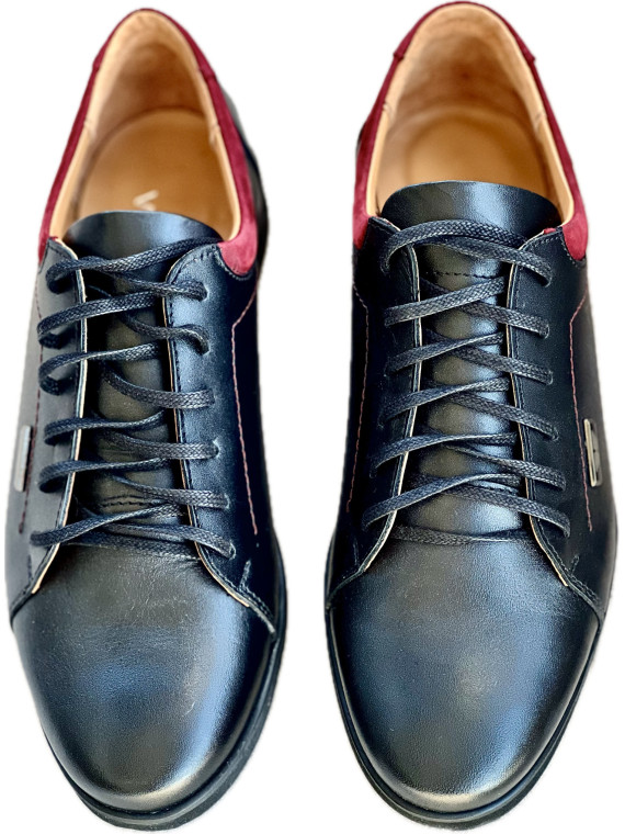 Sneakersy męskie ze skóry naturalnej