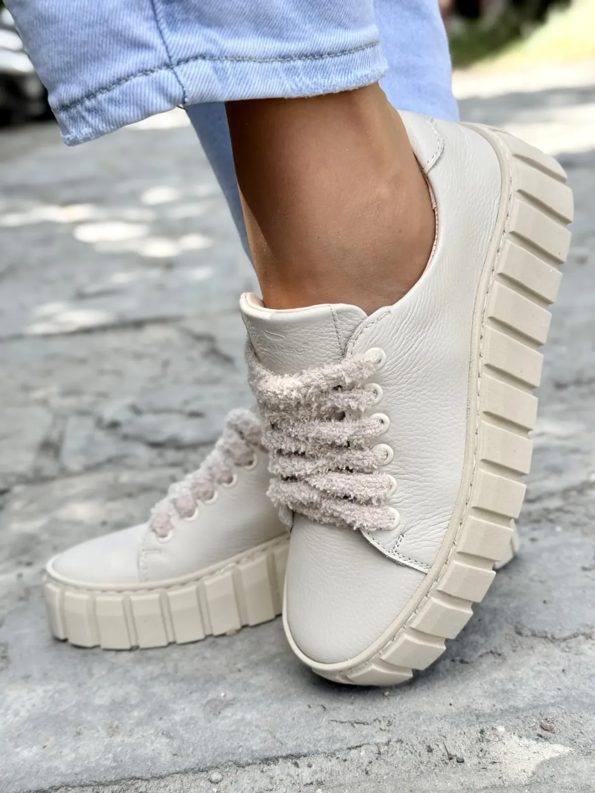 Sneakersy damskie OLEKSY ze skóry naturalnej Polskiej produkcji