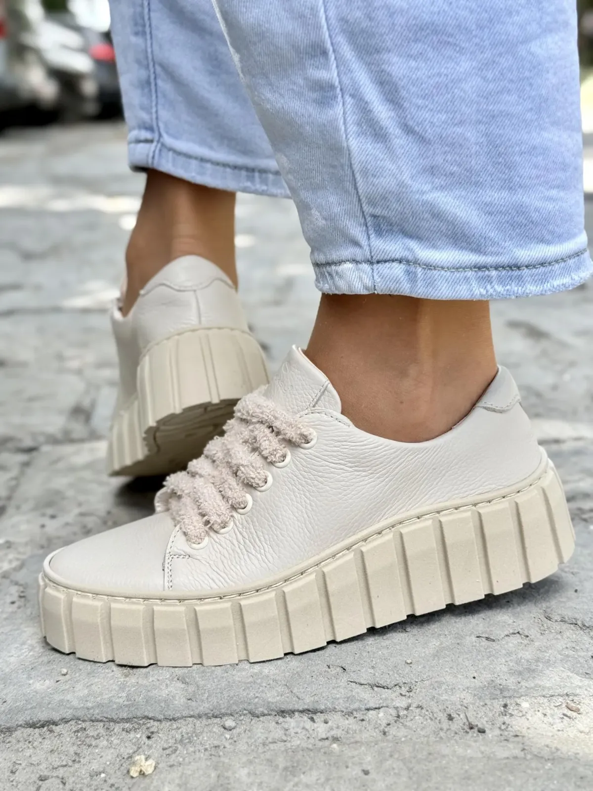 Sneakersy damskie OLEKSY ze skóry naturalnej Polskiej produkcji