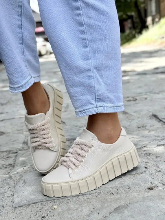 Sneakersy damskie OLEKSY ze skóry naturalnej Polskiej produkcji