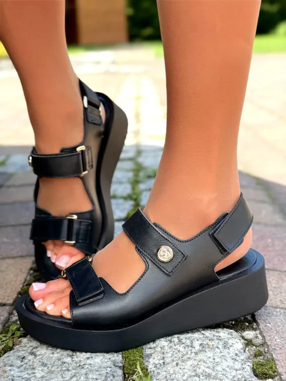 Sandałki damskie OLEKSY ze skóry naturalnej Polskiej produkcji