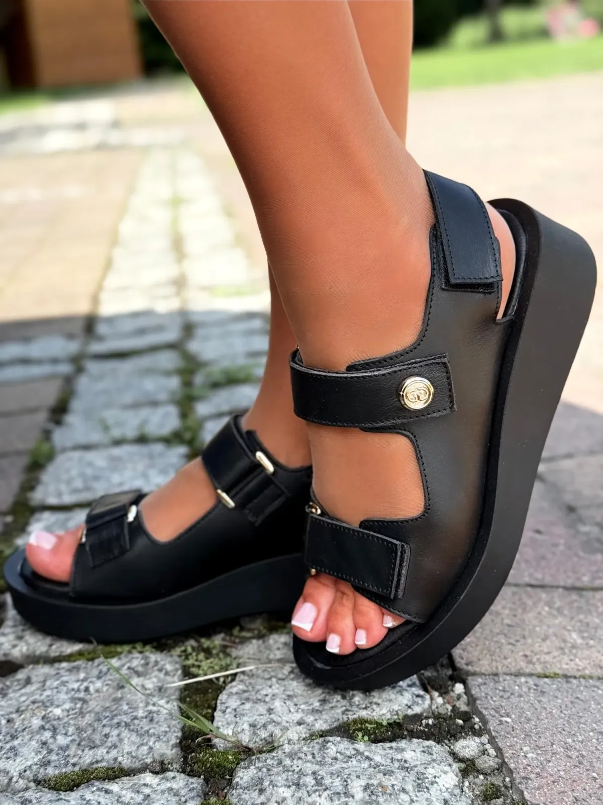 Sandałki damskie OLEKSY ze skóry naturalnej Polskiej produkcji