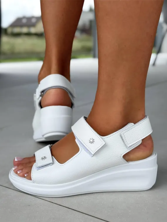 Sandałki damskie OLEKSY ze skóry naturalnej Polskiej produkcji