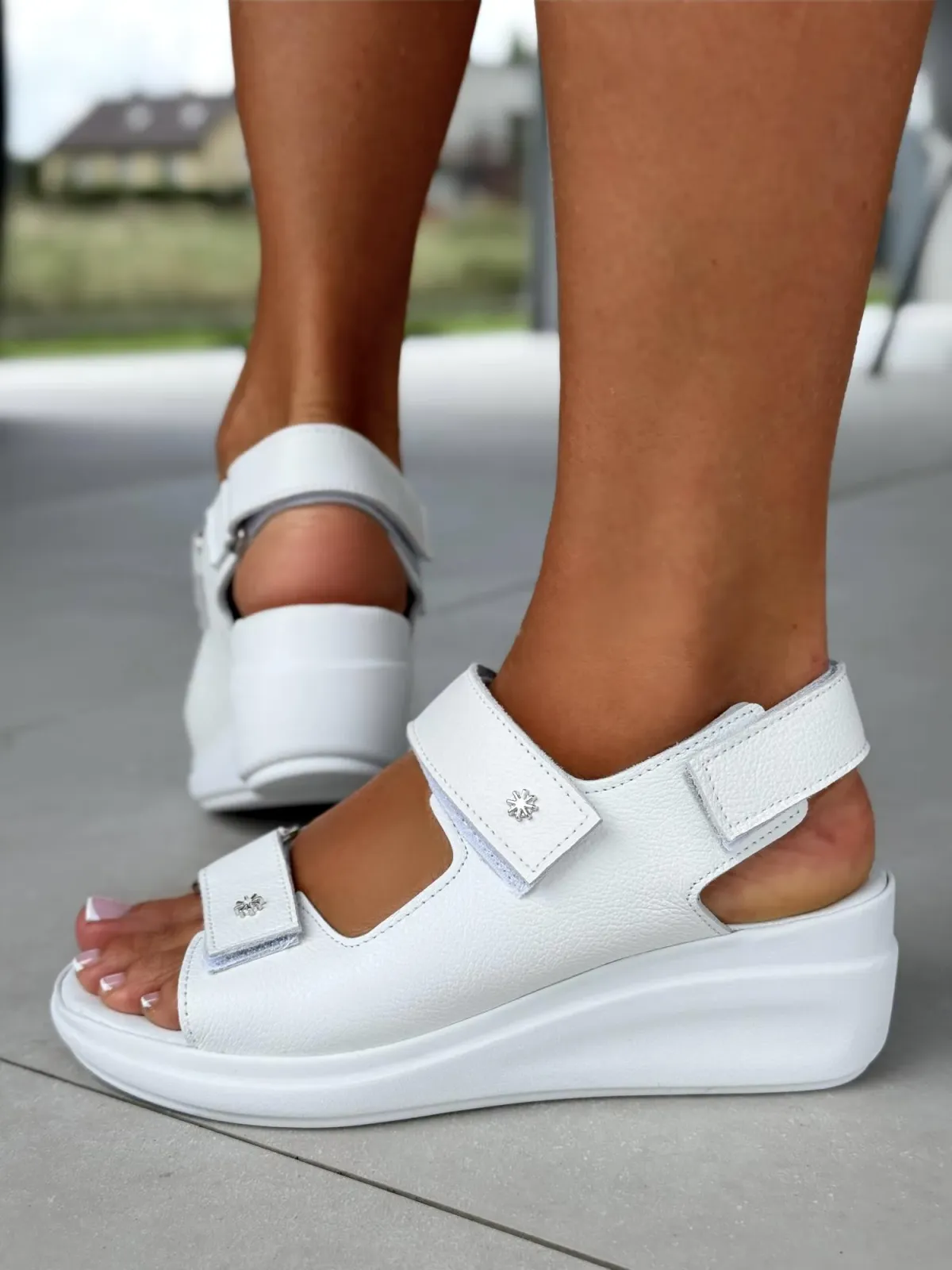 Sandałki damskie OLEKSY ze skóry naturalnej Polskiej produkcji