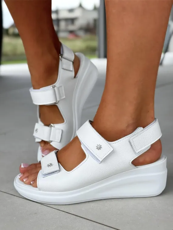 Sandałki damskie OLEKSY ze skóry naturalnej Polskiej produkcji