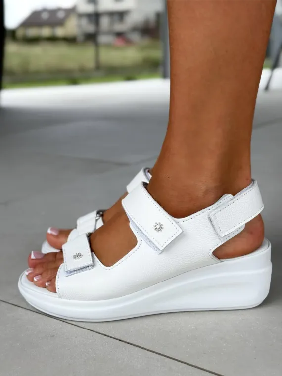 Sandałki damskie OLEKSY ze skóry naturalnej Polskiej produkcji