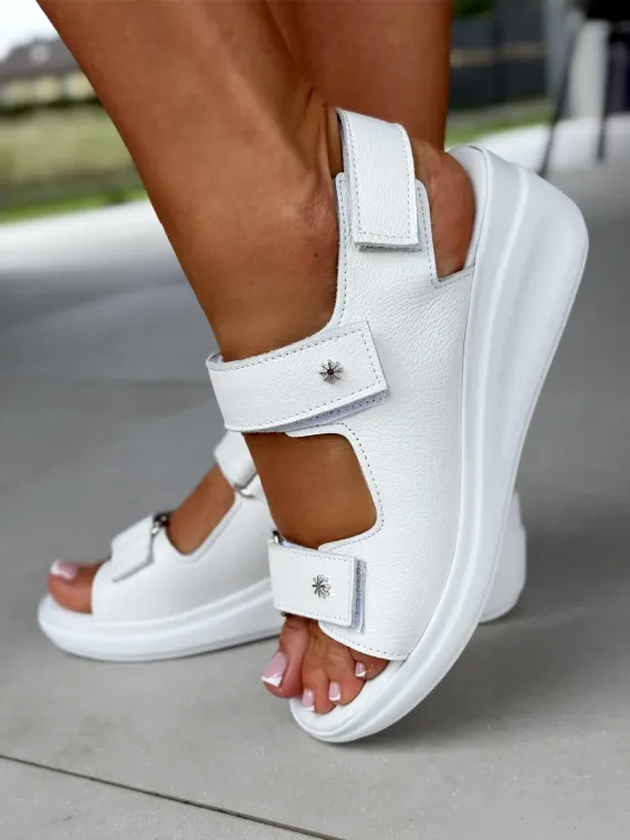 Sandałki damskie OLEKSY ze skóry naturalnej Polskiej produkcji