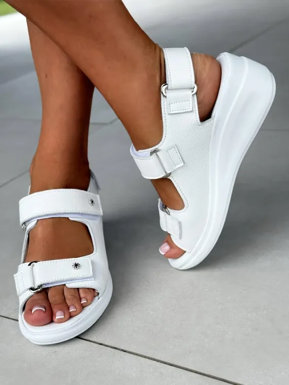 Sandałki damskie OLEKSY ze skóry naturalnej Polskiej produkcji