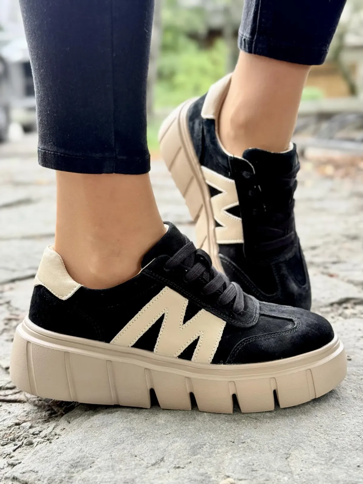 Sneakersy damskie ze skóry naturalnej