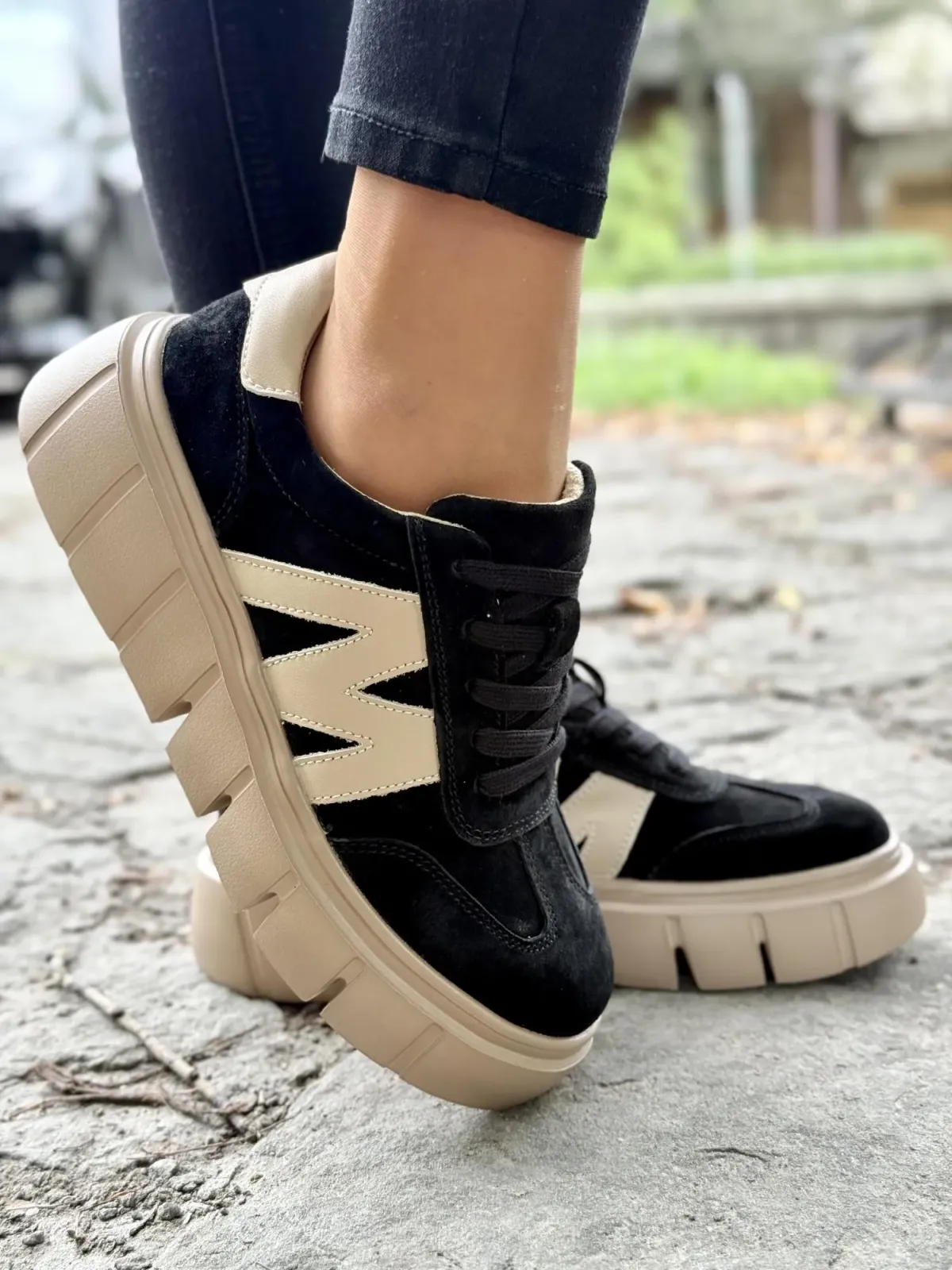 Sneakersy damskie ze skóry naturalnej