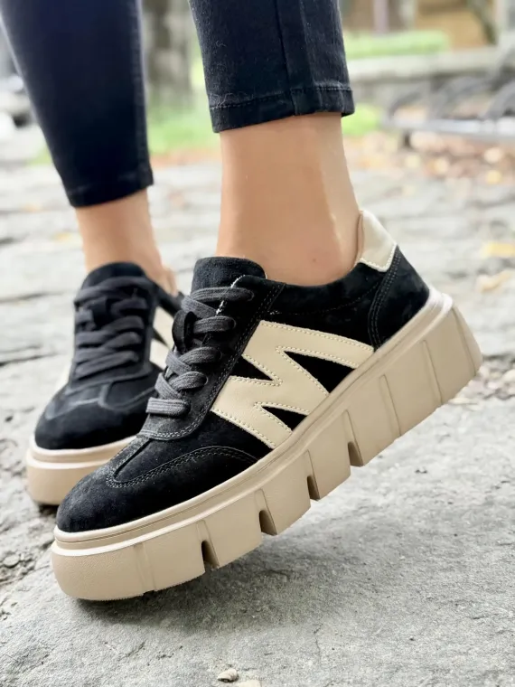 Sneakersy damskie ze skóry naturalnej