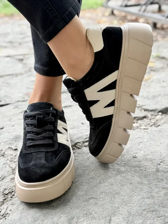 Sneakersy damskie ze skóry naturalnej