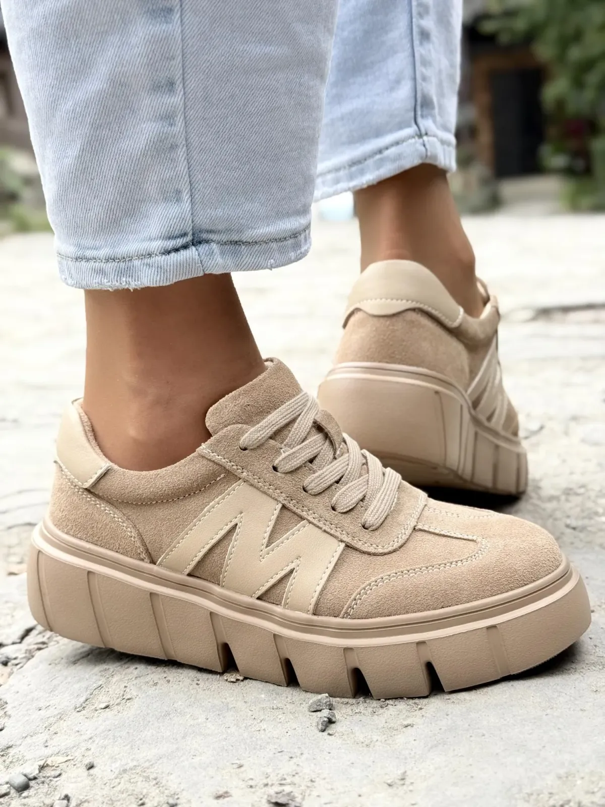 Sneakersy damskie ze skóry naturalnej