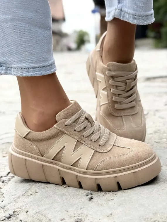 Sneakersy damskie ze skóry naturalnej