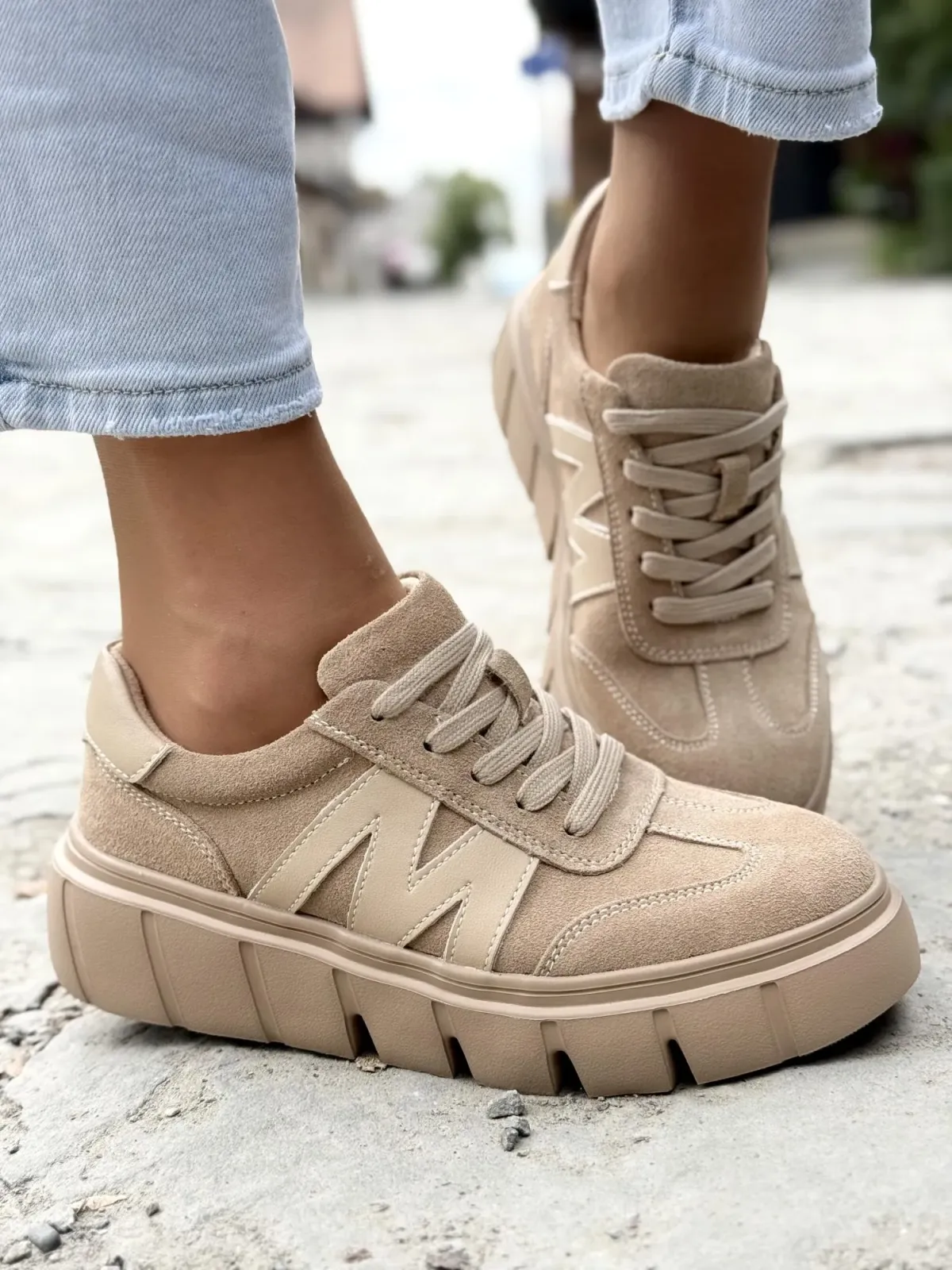 Sneakersy damskie ze skóry naturalnej