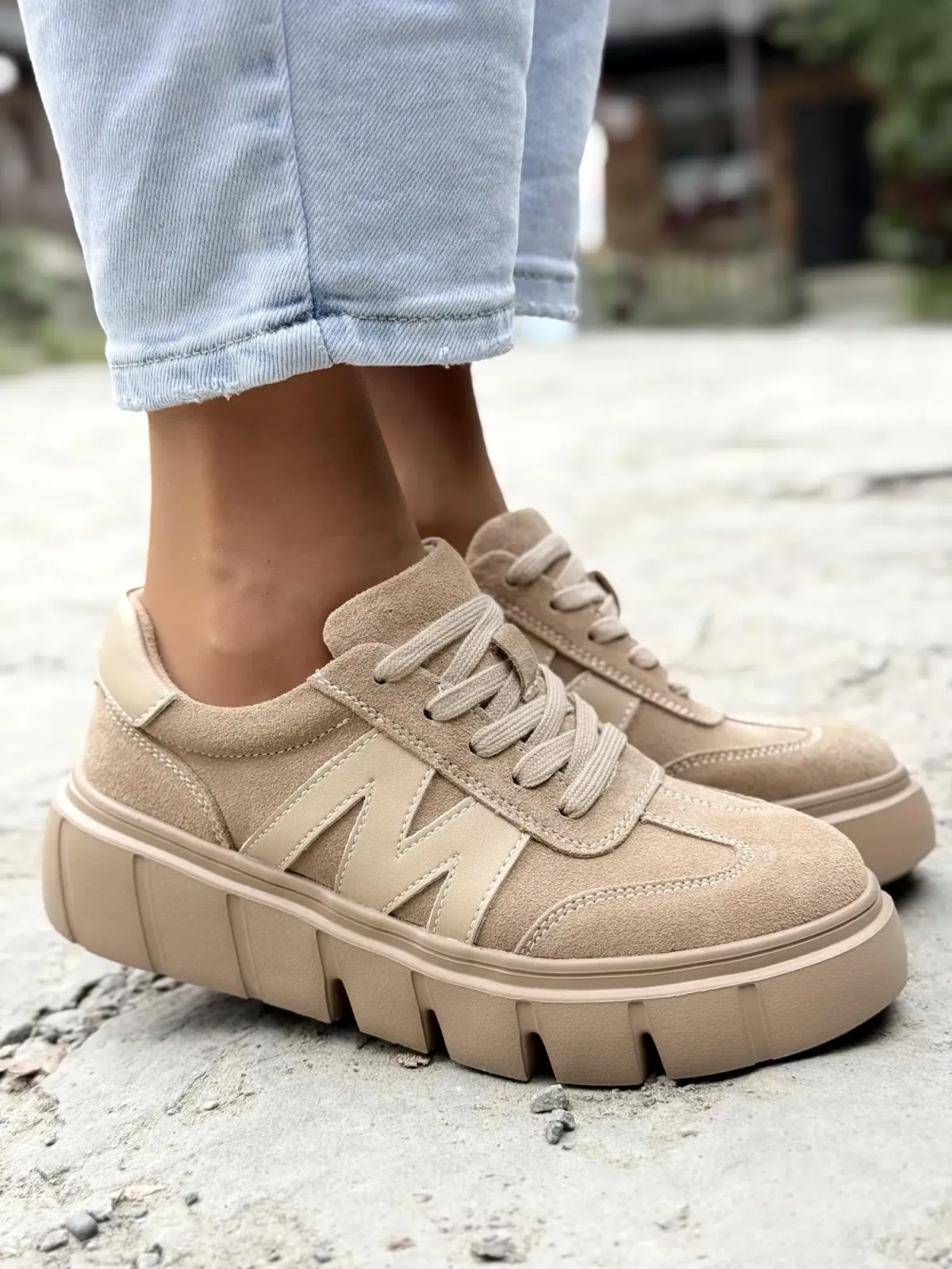 Sneakersy damskie ze skóry naturalnej