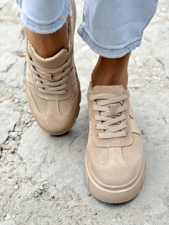 Sneakersy damskie ze skóry naturalnej