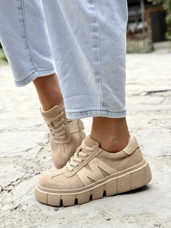 Sneakersy damskie ze skóry naturalnej