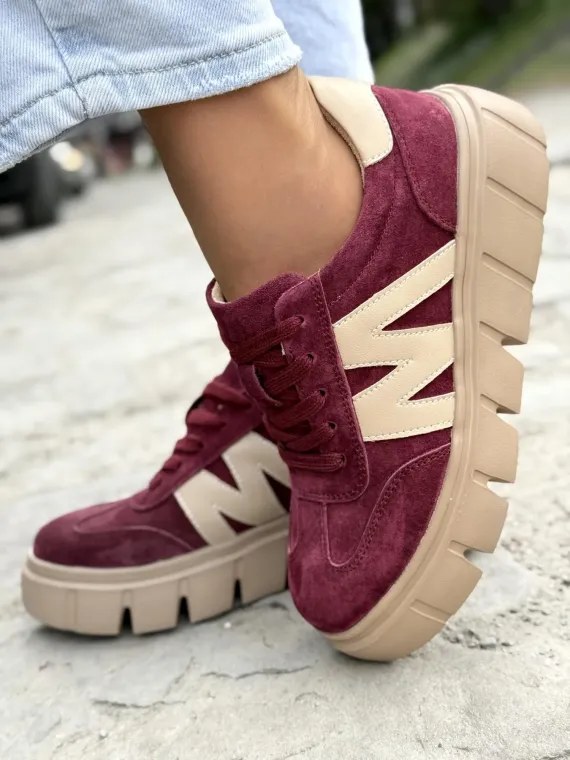 Sneakersy damskie ze skóry naturalnej