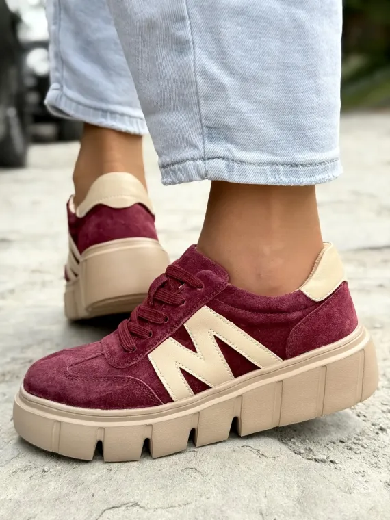 Sneakersy damskie ze skóry naturalnej