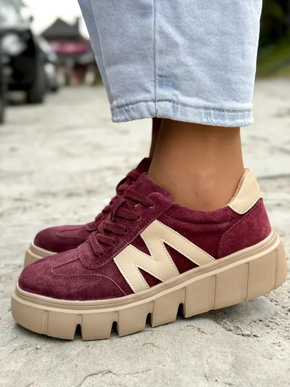 Sneakersy damskie ze skóry naturalnej