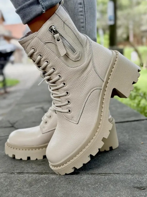 Botki damskie ze skóry naturalnej