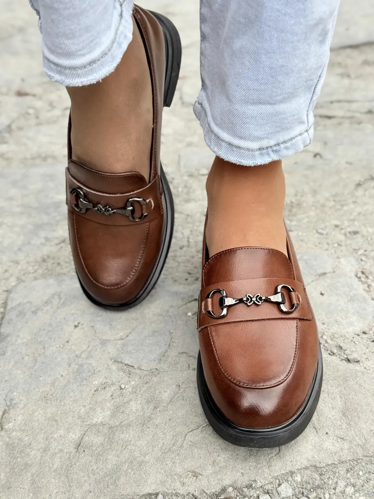 Mokasyny damskie ze skóry naturalnej