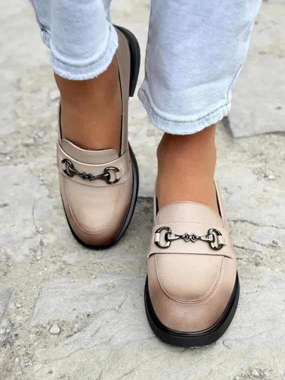 Mokasyny damskie ze skóry naturalnej