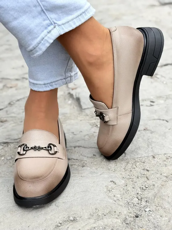 Mokasyny damskie ze skóry naturalnej