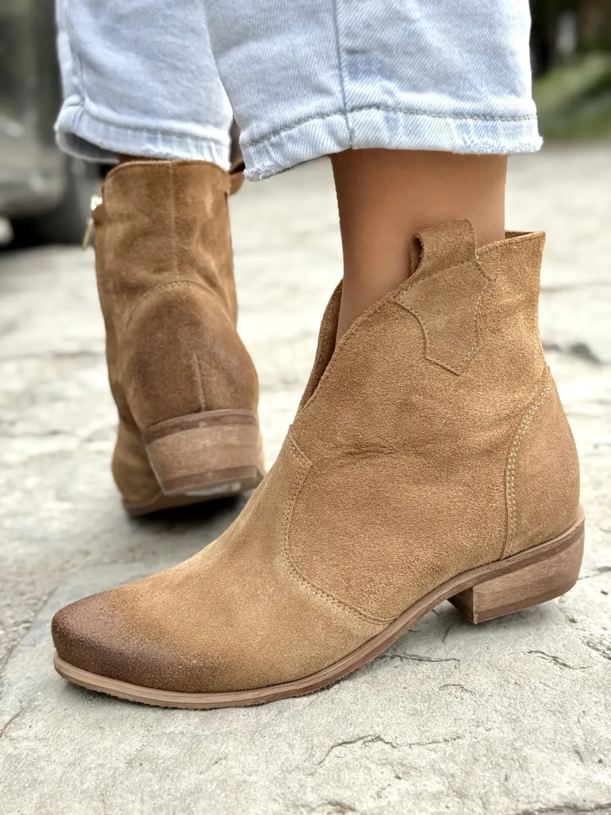 Kowbojki damskie OLEKSY ze skóry naturalnej Polskiej produkcji