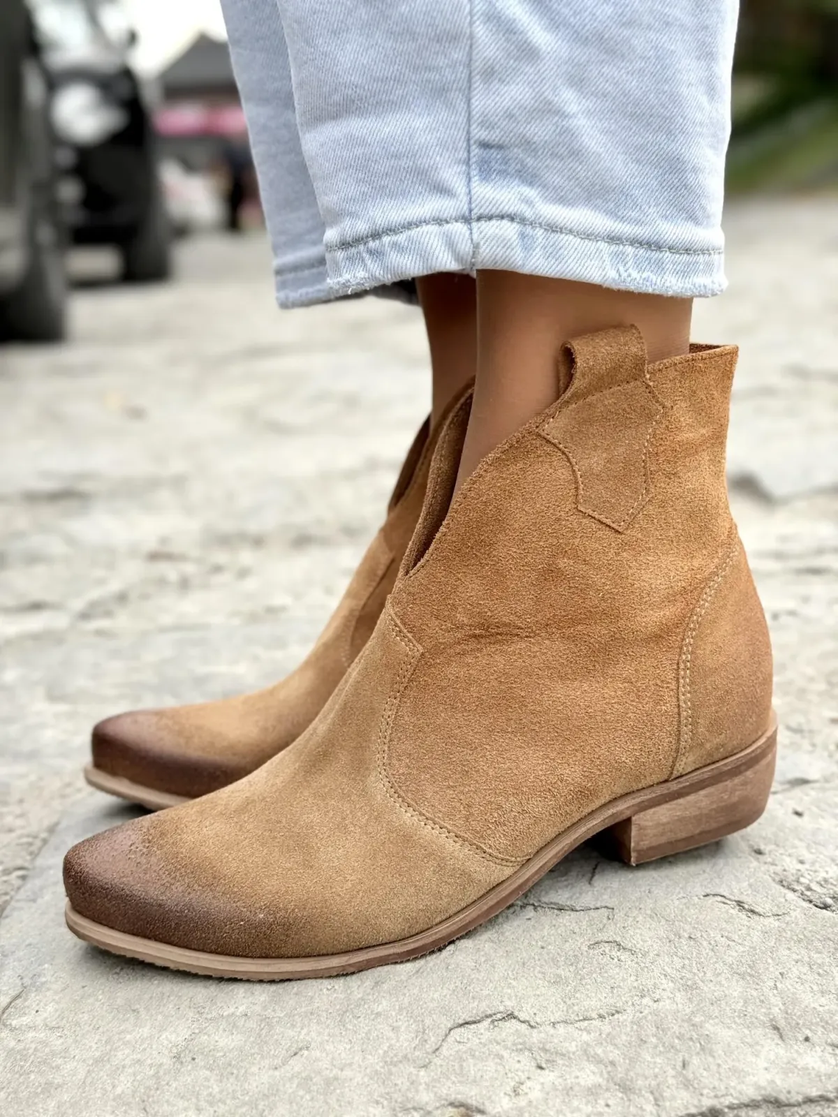 Kowbojki damskie OLEKSY ze skóry naturalnej Polskiej produkcji